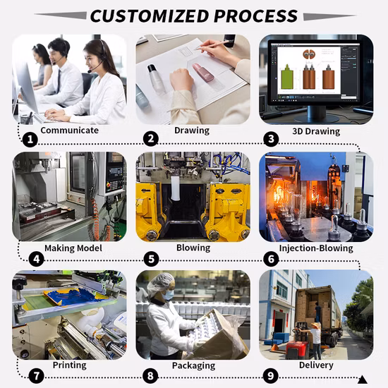 60ml 140ml 200ml 240ml 450ml Pet Plastic Transparent Face Cream Jar